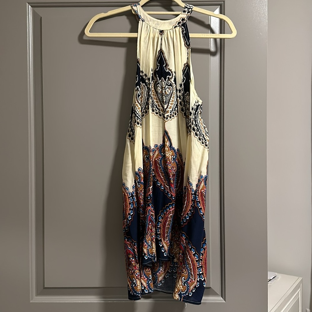 Pattern Flowy Mini Dress